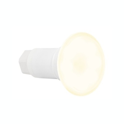 Lâmpada LED branca com difusor amarelado