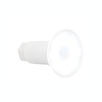 Conector coaxial branco em plástico com tampa branca