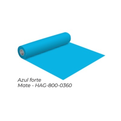 Rolo de tecido azul forte mate desenrolado