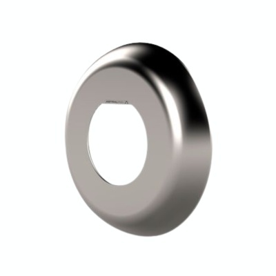 Anel de metal prateado liso com abertura oval