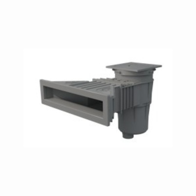 Conduta de ventilação cinzenta em plástico