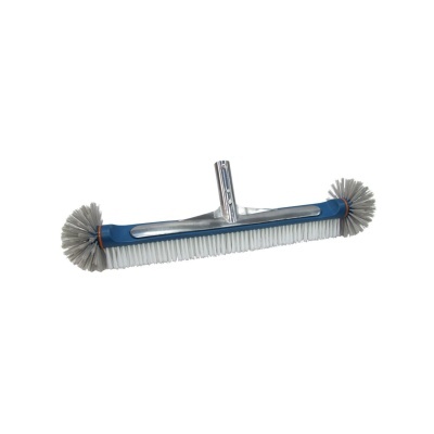 Escova para limpeza de piscina com cerdas e suporte metálico