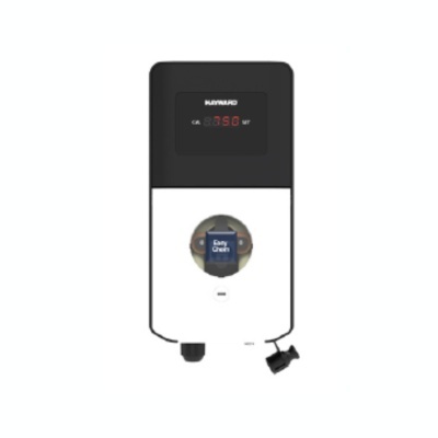 dispositivo elétrico branco e preto com display digital e botão azul Easy Clean