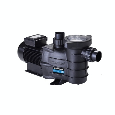 Bomba de piscina preta da marca HAYWARD, modelo PowerFlo II