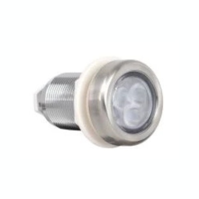 Sensor cilíndrico metálico com lente convexa