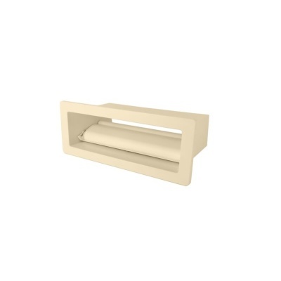 Suporte beige para papel higiénico com rolo