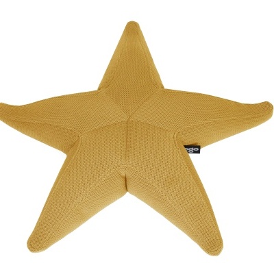 Almofada em forma de estrela castanho claro de malha