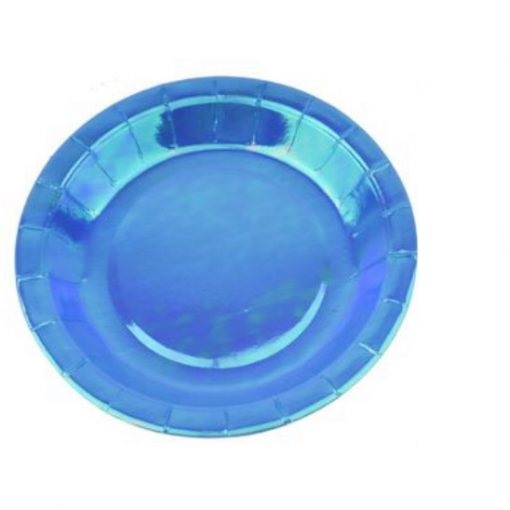Prato descartável azul brilhante