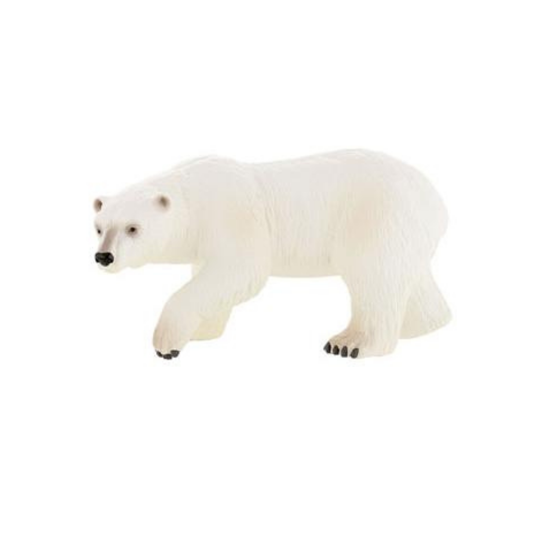 Figura de ursinho polar branca em plástico