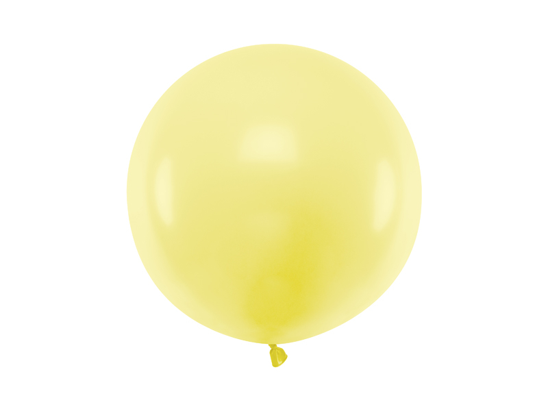 balão amarelo redondo em fundo branco
