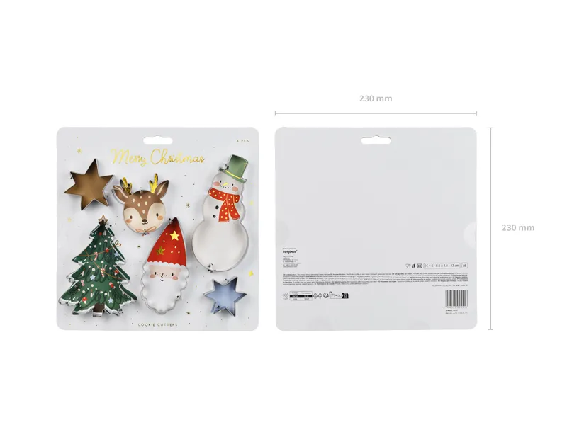 Ornamentos de Natal em cartão com desenhos festivos coloridos