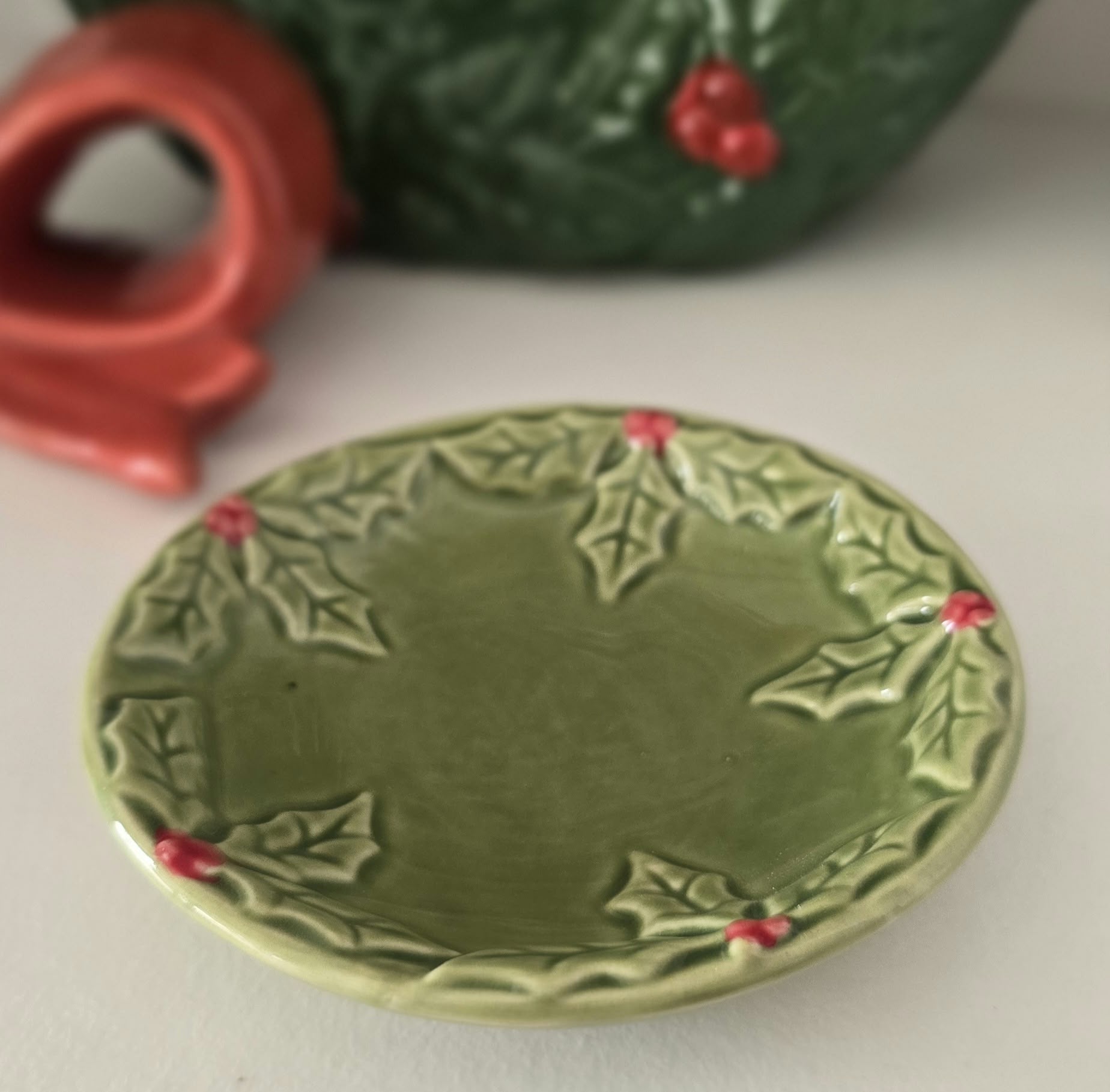 Pratinho azevinhos| Decoração de Natal