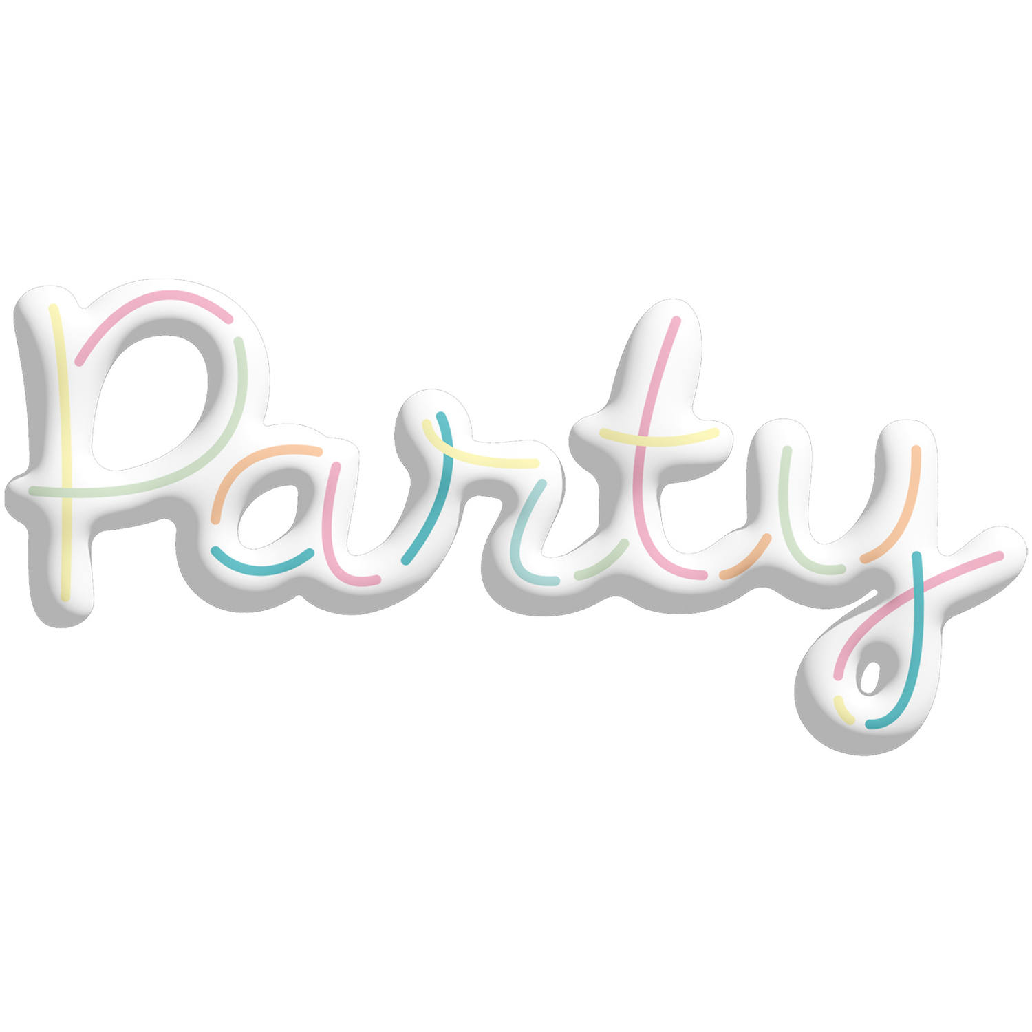 Balão branco com a palavra 