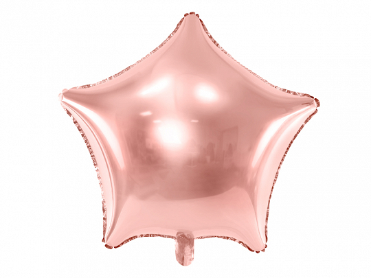 Balão metálico em forma de estrela cor rosa