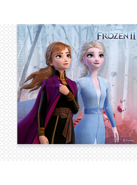 Imagem da Disney Frozen II com duas personagens femininas na floresta