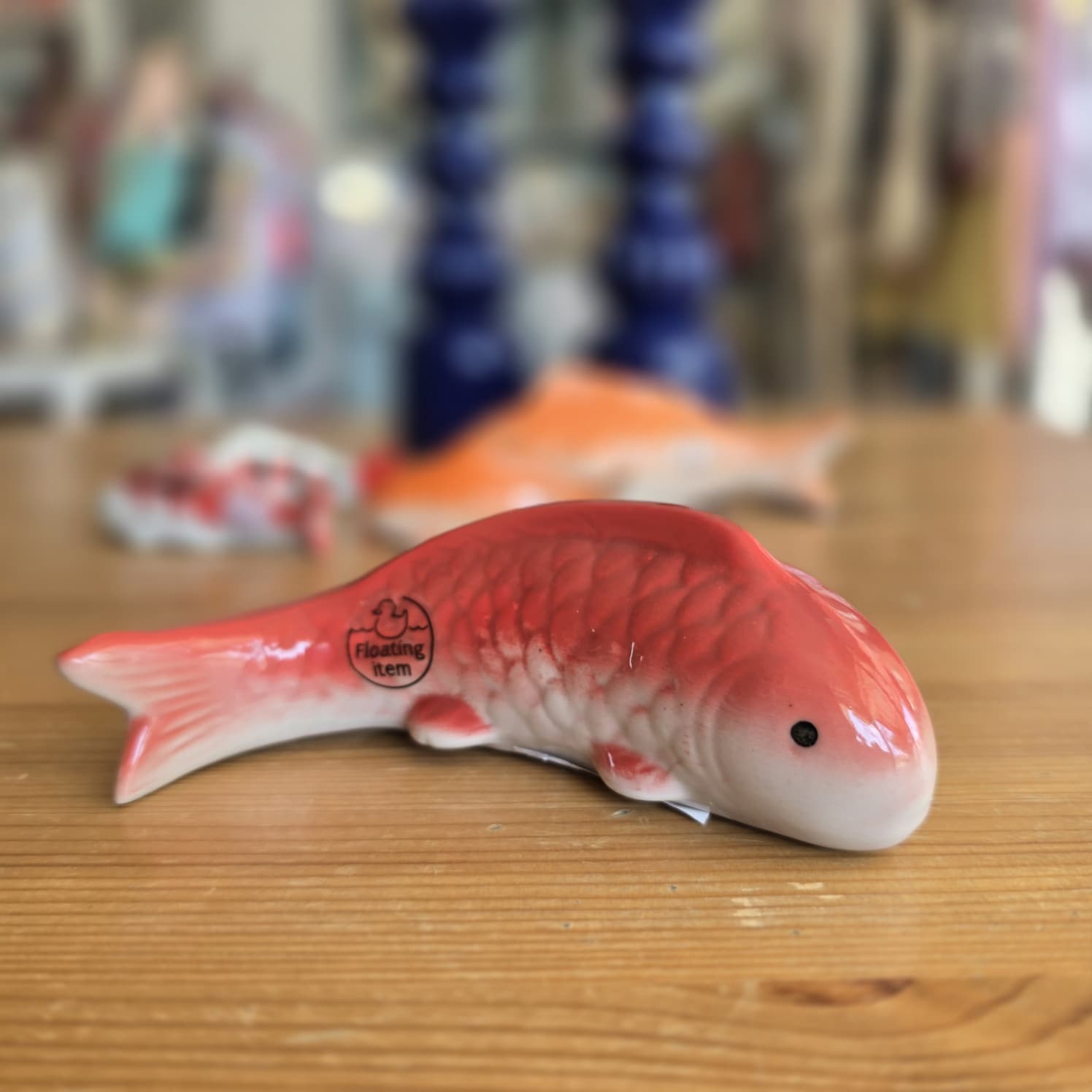 Peixe flutuante cerâmica | Vermelho | L