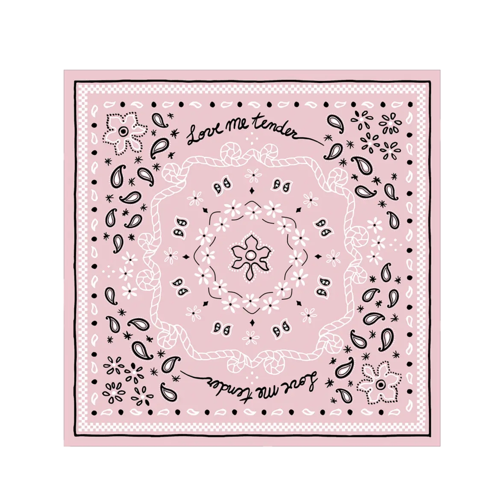 Guardanapos de papel | Bandana rosa pastel
