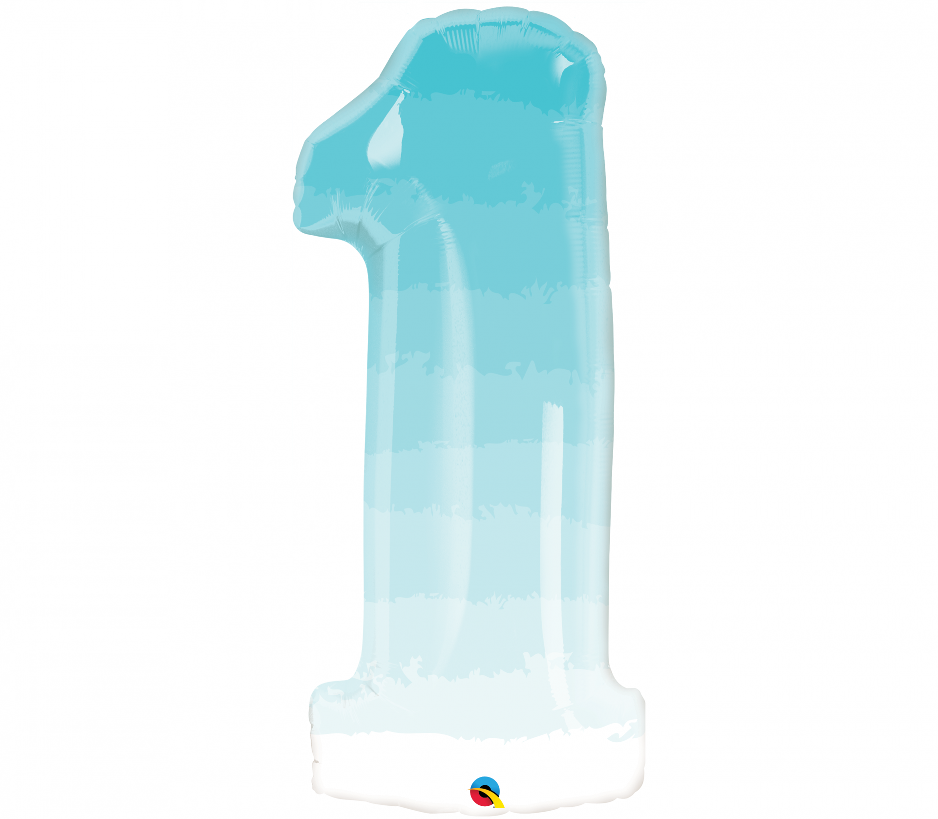 Balão número 1 azul degradê