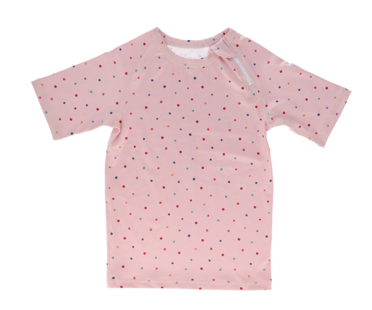 Camiseta rosa com estrelas coloridas para criança