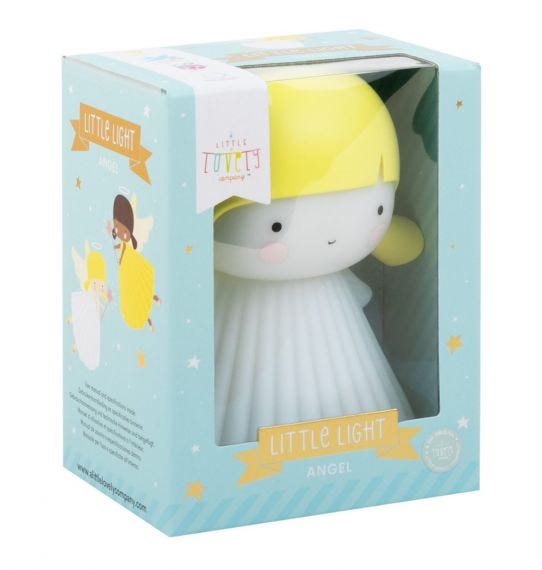 Luz decorativa Little Light Angel em embalagem azul clara