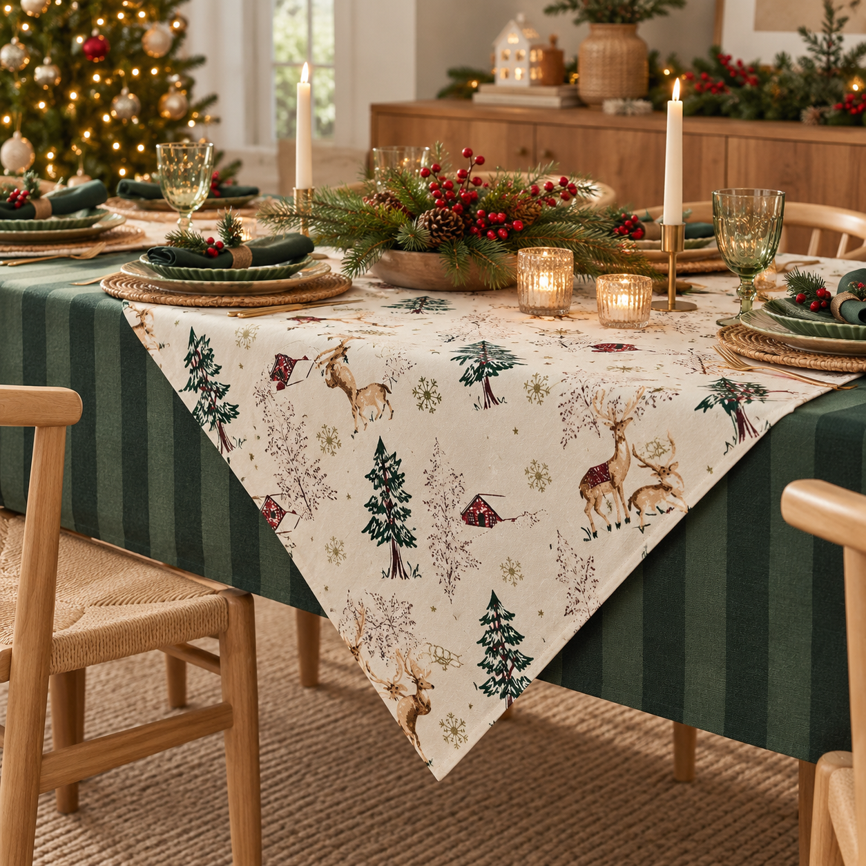 Toalha Christmas | Quadrada | 120x120 cm