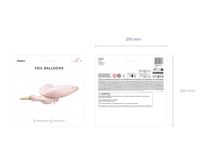 Pacote de balões de folha em formato de flamingo cor-de-rosa