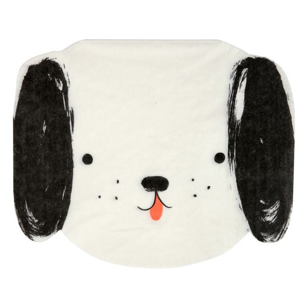 tapete ou toalha com rosto de cão branco e orelhas pretas