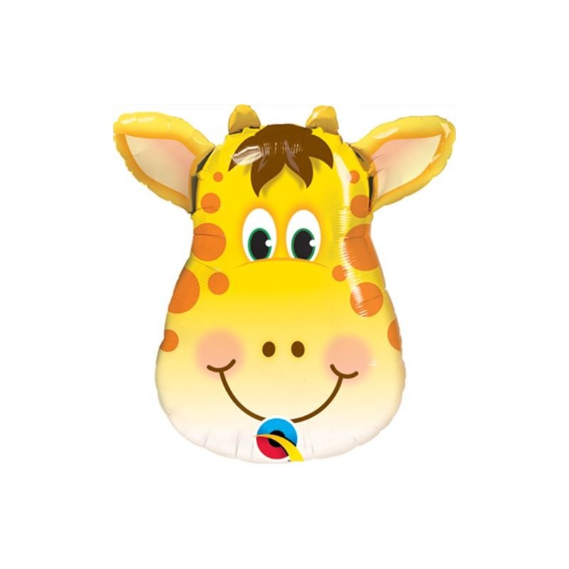 Balão de cabeça de girafa amarelo para festa