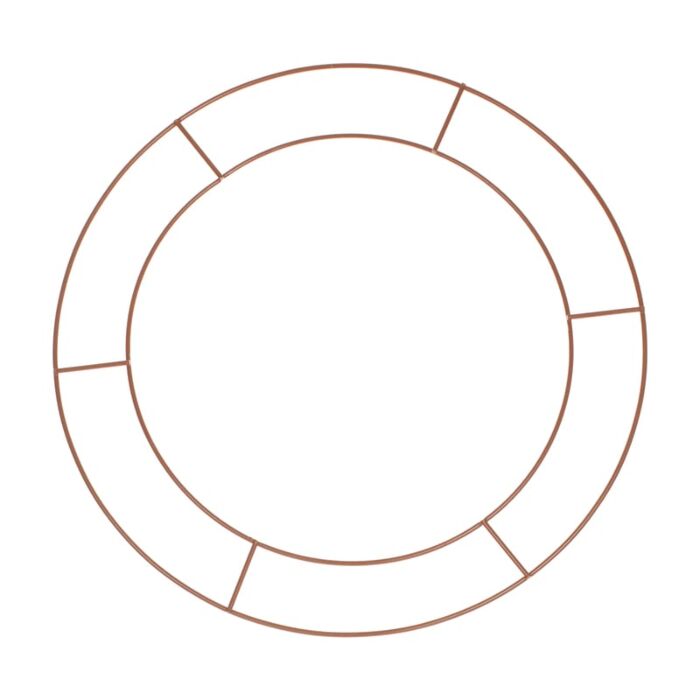 Círculo castanho dividido em segmentos por linhas retas