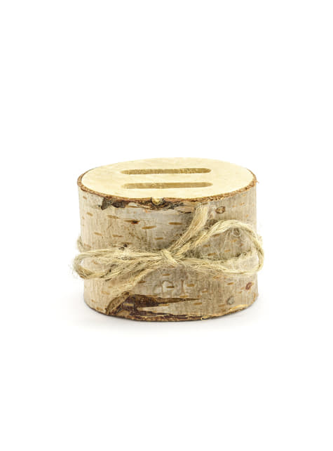 Cofre rústico de madeira com laço de corda