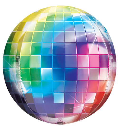 Balão decorativo redondo colorido com padrão de azulejos