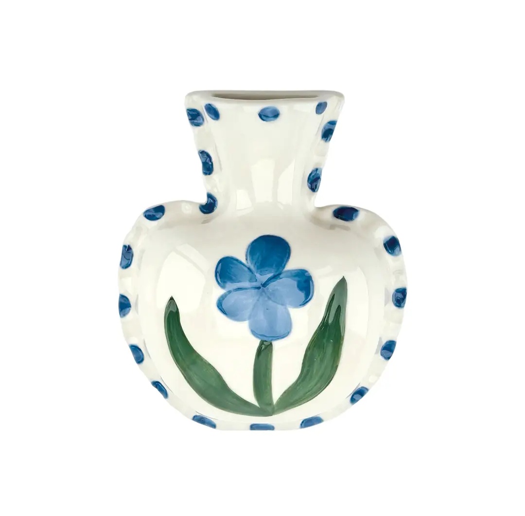 Decoração de parede vaso flor azul | Coleção Mural