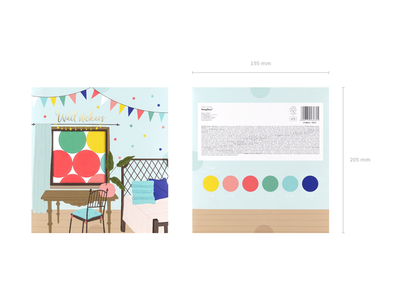 Embalagem com design gráfico de interior e paleta de cores