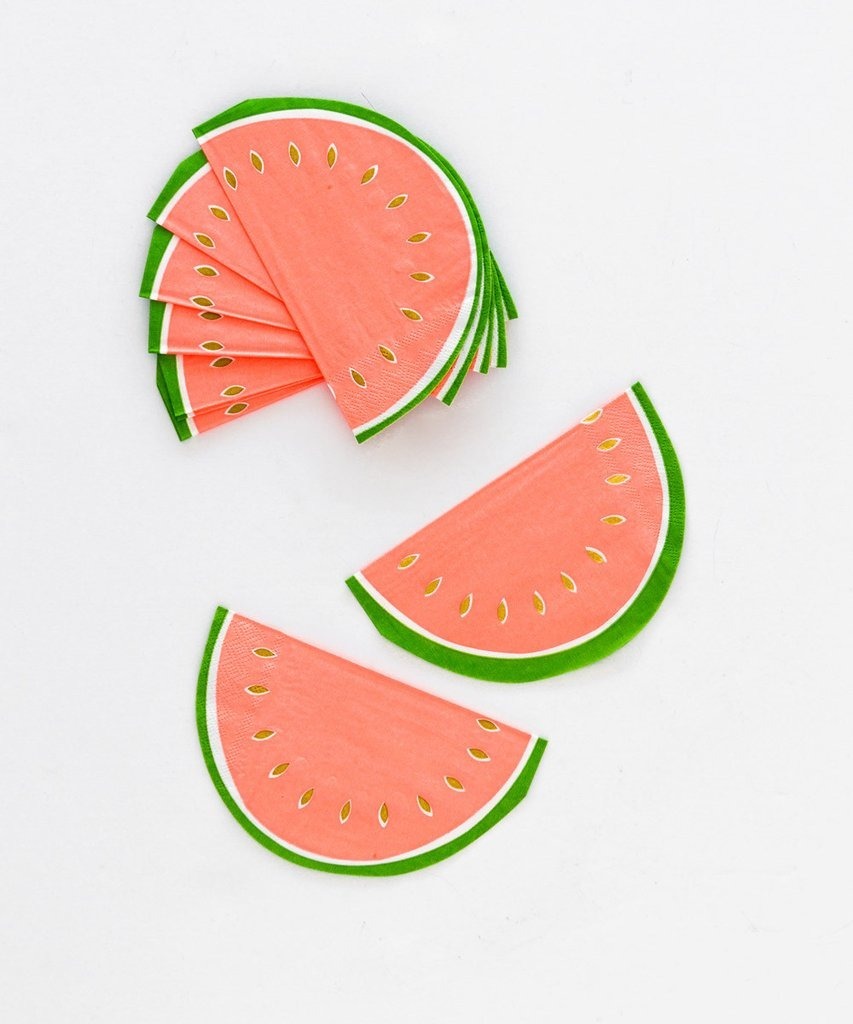 Guardanapos de papel com padrão de fatias de melancia
