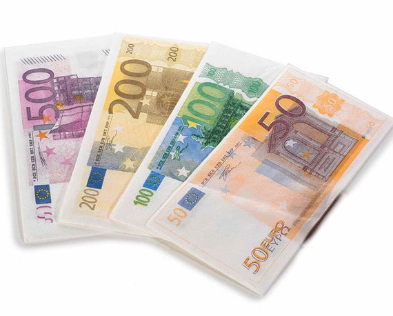 Notas de euro coloridas de 50 a 500 euros
