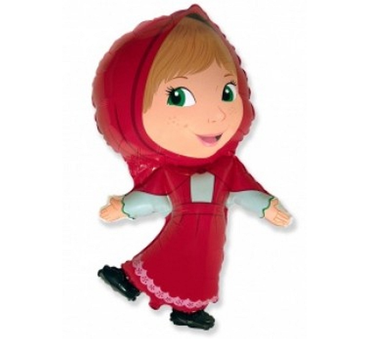 Balão infantil personagem com roupa vermelha e capuz