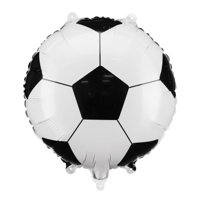 Balão em forma de bola de futebol preto e branco