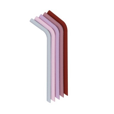 Palhinhas reutilizáveis coloridas com curvatura