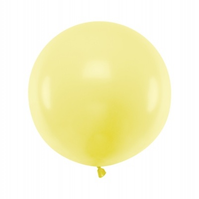 balão amarelo redondo em fundo branco