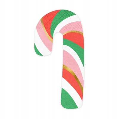 Bengala de Natal colorida em espiral sobre fundo branco