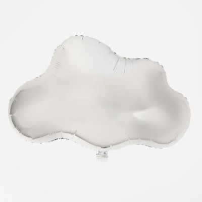 Balão metálico prateado em forma de nuvem