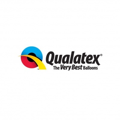 Logótipo da Qualatex com texto e círculo colorido