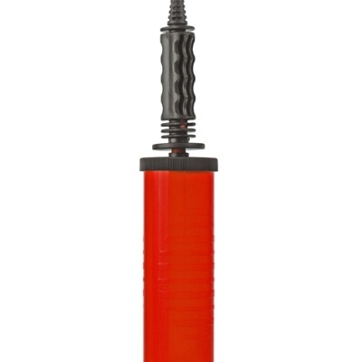 Bomba insufladora manual vermelha e preta