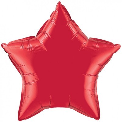 Balão vermelho em formato de estrela