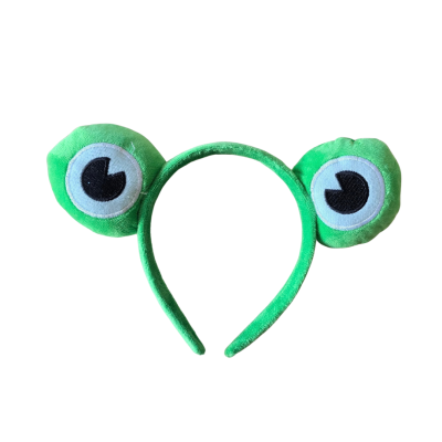 Aro verde com olhos de tecido almofadados.