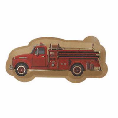 Almofada decorativa em forma de camião de bombeiros vermelho