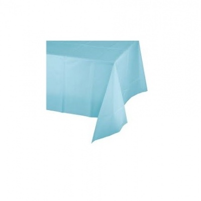 Toalha de mesa azul claro retangular