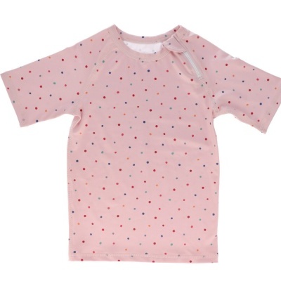 Camiseta rosa com estrelas coloridas para criança