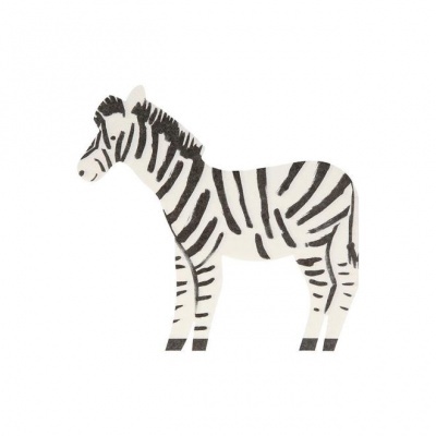 Figura estilizada de zebra com riscas pretas e brancas