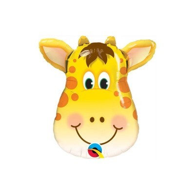 Balão de cabeça de girafa amarelo para festa